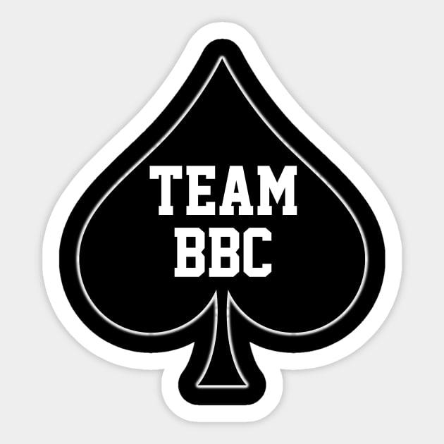 Team BBC Queen Of Spades Sticker by CoolApparelShop